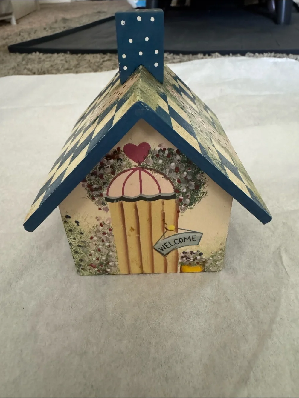 Vintage Cottagecore Wooden Tea Bag Holder Box